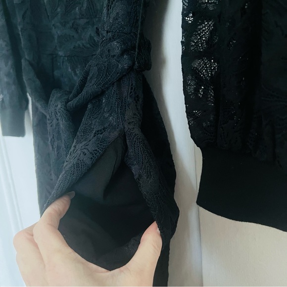 New! BCBG Lace Puff Sleeve Jumpsuit XXS - Picture 3 of 10